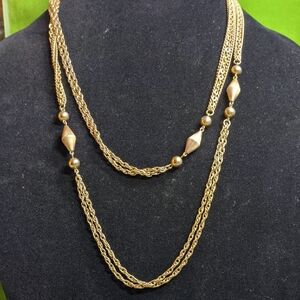 Vintage Gold-Tone Multi-Strand Necklace